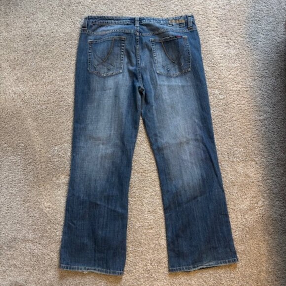 Ultralove 90s Y2K Low Rise Wide Leg Jeans - size 20 - Picture 2 of 5